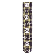 Front view of the AWST Int'l Snaffle Bit Plaid Sock on a white background