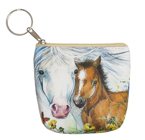 View of the butterfly AWST Int'l Coin Purse on a white background