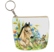 View of the bunnies AWST Int'l Coin Purse on a white background