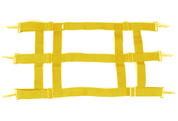 Front view of the gold Jack's Nylon Stall Guard on a white background