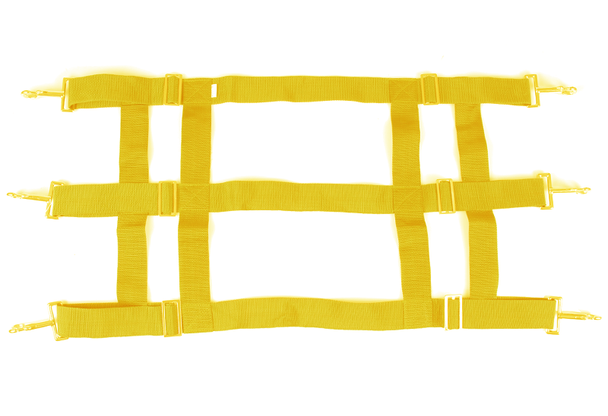 Front view of the gold Jack's Nylon Stall Guard on a white background