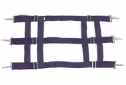 Front view of the navy Jack's Nylon Stall Guard on a white background