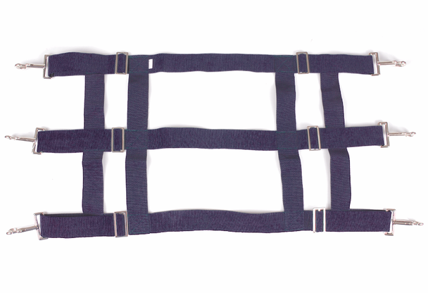 Front view of the navy Jack's Nylon Stall Guard on a white background