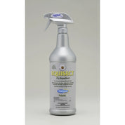 Front view of a 32 oz bottle of Farnam Equisect Fly Repellent (old design) on a gray background