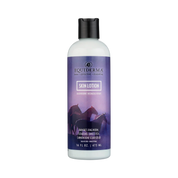 Front view of a 16 ox bottle of Equiderma Equine Skin Lotion on a white background
