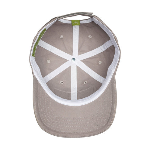 Underside view of the Dapplebay Eventer Barn Hat on a white background