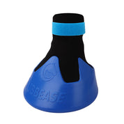 Angled front view of the blue large Tubbease Hoof Sock on a white background