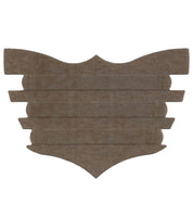 Front view of the Flair Equine Nasal Strip in brown on a white background