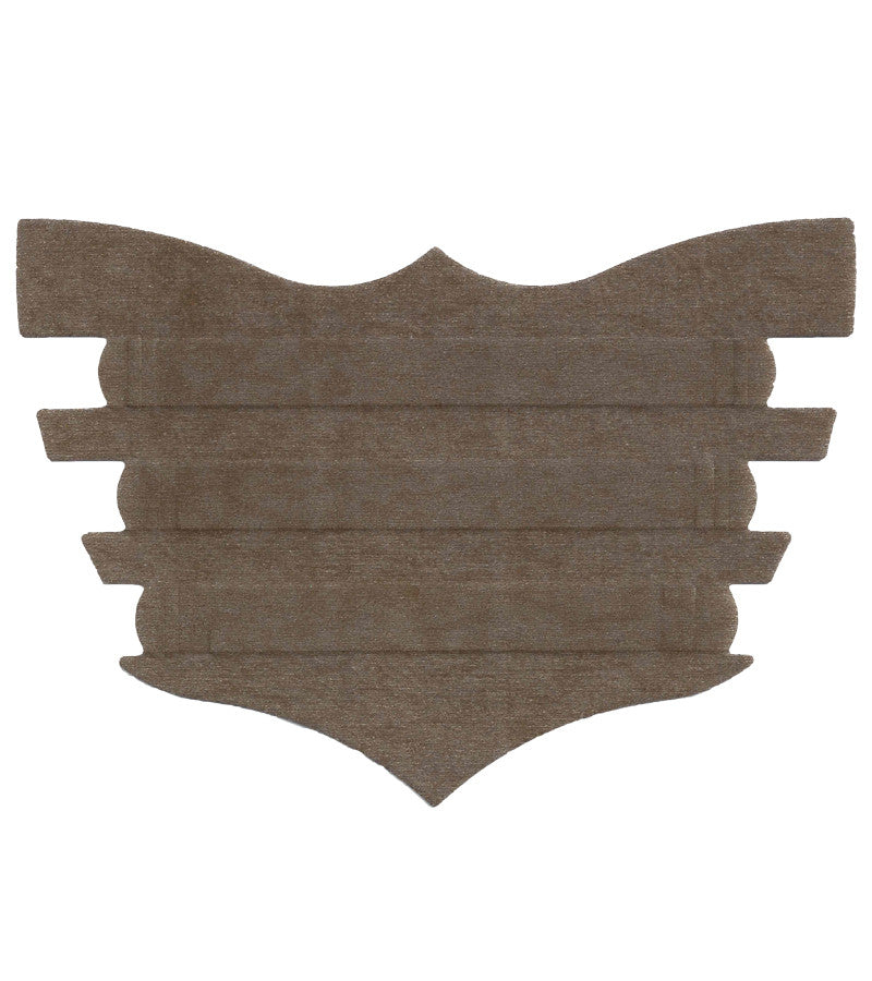 Front view of the Flair Equine Nasal Strip in brown on a white background