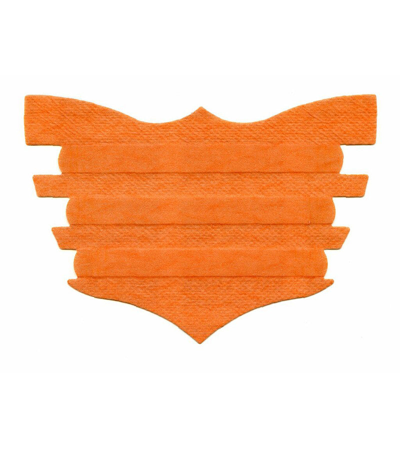 Front view of the Flair Equine Nasal Strip in orange on a white background