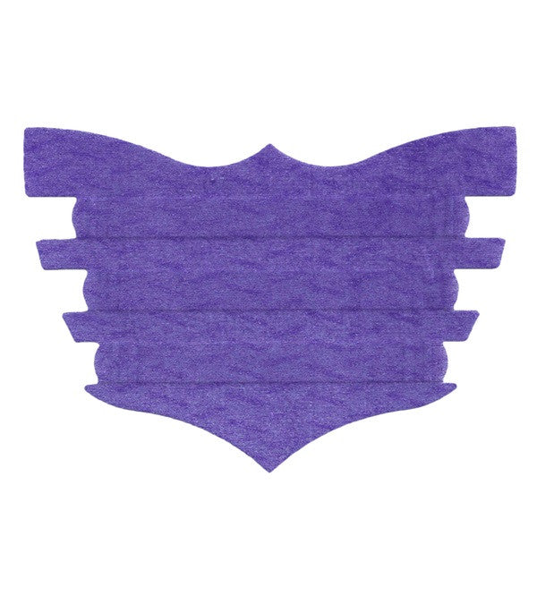 Front view of the Flair Equine Nasal Strip in purple on a white background