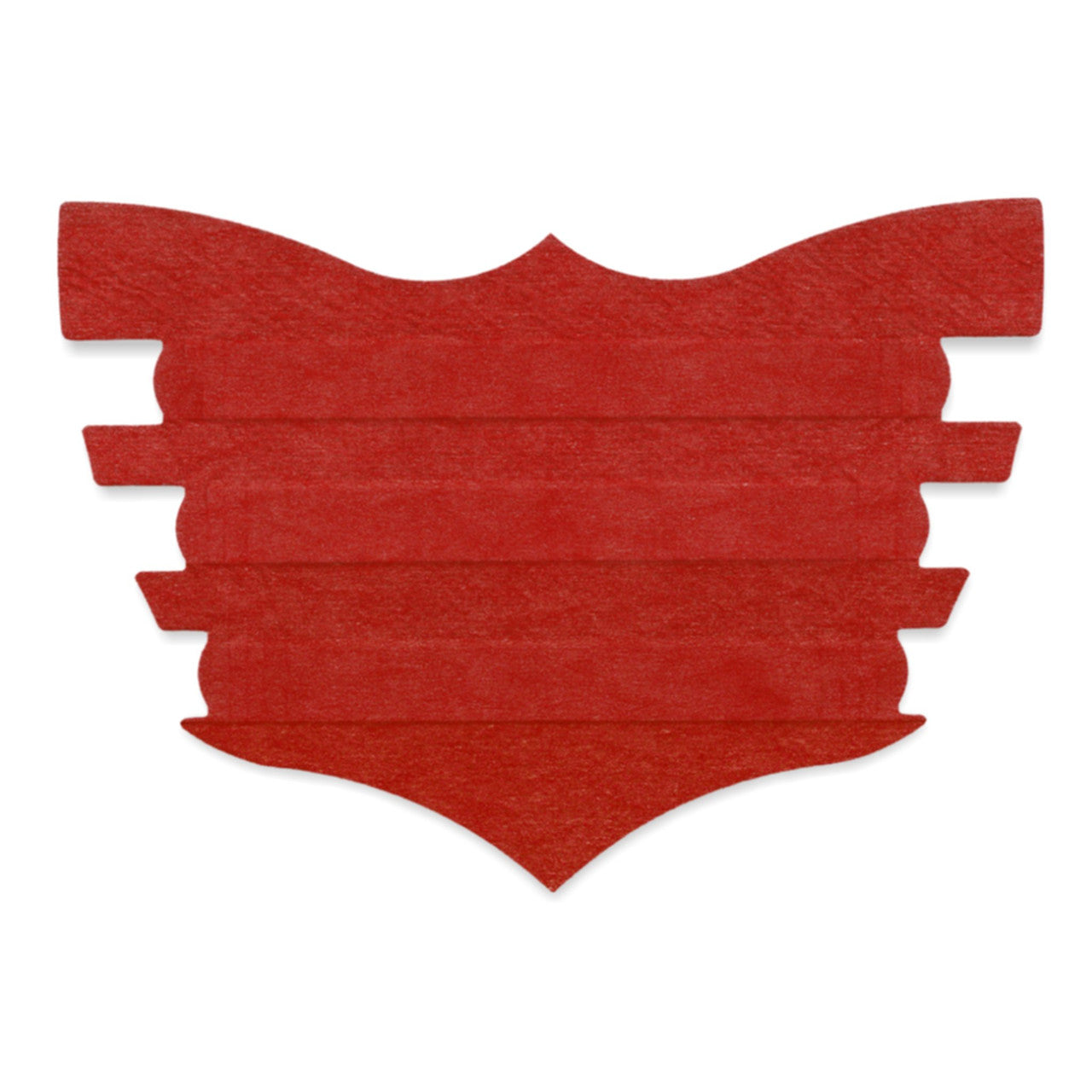 Front view of the Flair Equine Nasal Strip in red on a white background