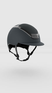 Angled front view of the anthracite Kask Dogma Chrome Helmet on a plain background