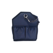 Side view of the navy Kavalkade Cleaning Bag on a white background