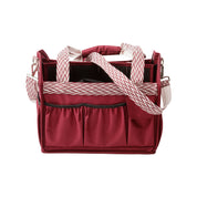 Back view of the red Kavalkade Cleaning Bag on a white background
