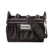 Front view of the black Kavalkade Cleaning Bag on a white background