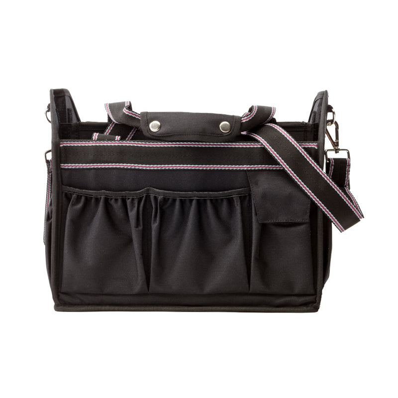 Back view of the black Kavalkade Cleaning Bag on a white background