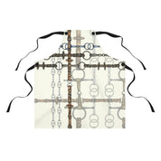 Full view of the All Designs Equine Bit Pattern Horse Show Cover Apron on a white background