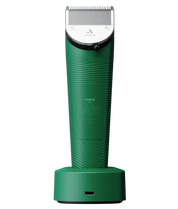 Back view of the green Andis Vida Cordless Clipper on a white background