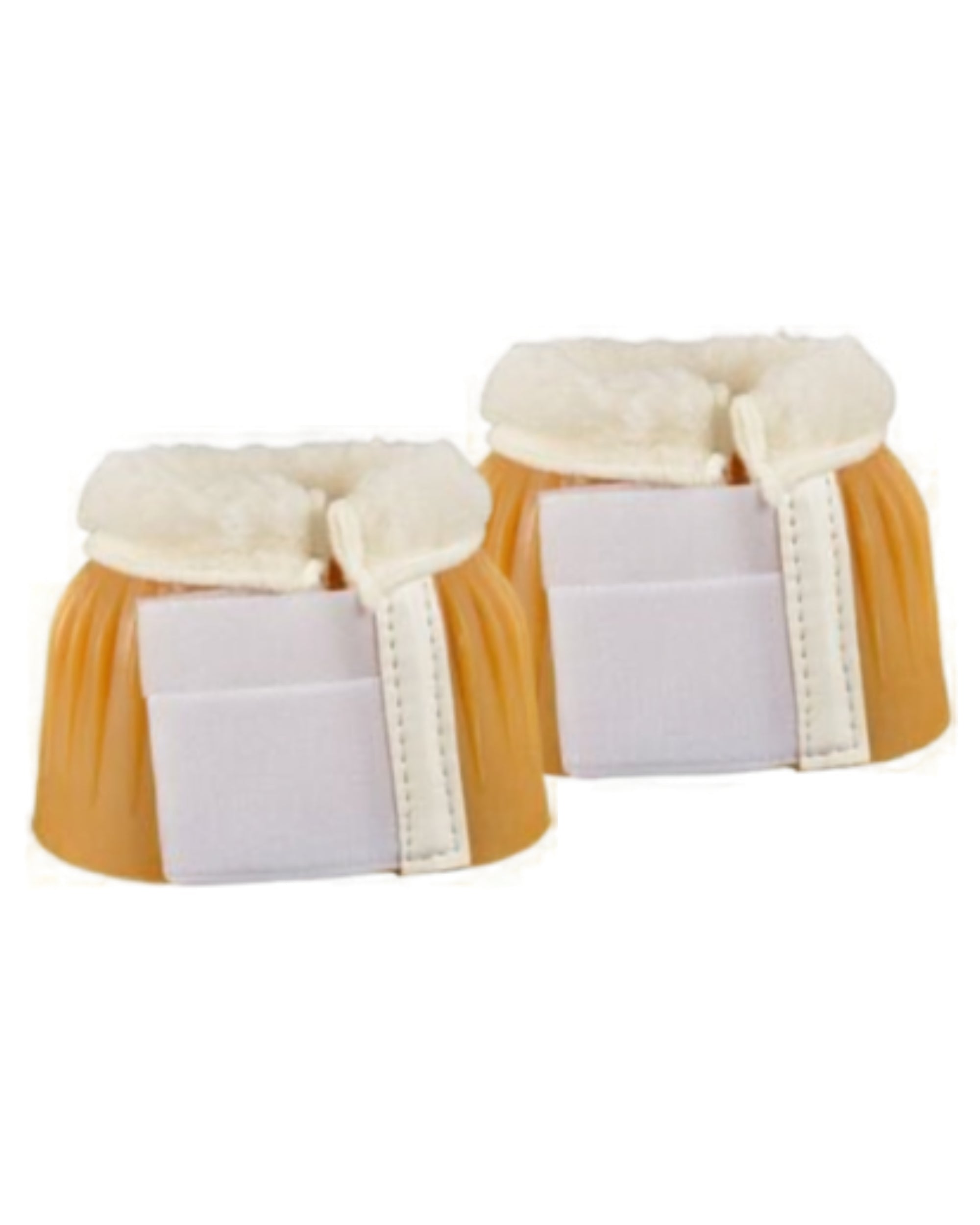Front view of the gum Jacks Fleece Topped Velcro Bell Boots on a white background