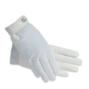 Top view of the white SSG All Weather Gloves on a white background