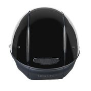 Back view of the black gloss One K Avance MIPS CCS Glossy Helmet on a white background