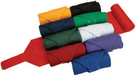 View of an assortment of colors of the Jacks Standing Wraps on a white background