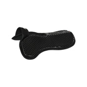 Angled side view of the Acavallo Withers Free Gel Hex Pad in black on a white background