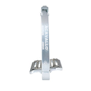 Side view of the aluminum Acavallo Arena AluPlus Junior Stirrup on a white background