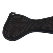 Side view of the black Acavallo Sublime Zero Impact Pad on a white background