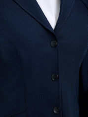 Close-up front view of the navy RJ Classic Addison Air Mesh Coat