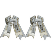 View of the Bit of White Belle & Bow Kids Hair Bows on a white background