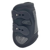 Exterior side view of the Majyk Equipe Bionic Hind Boot With Hybrid Technology in Black/Silver