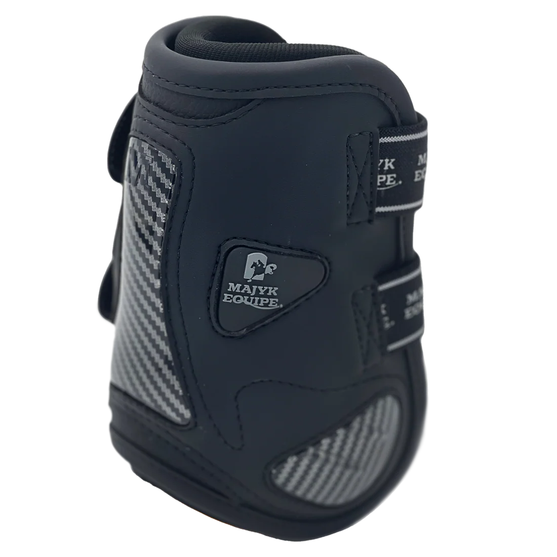 Interior side view of the Majyk Equipe Bionic Hind Boot With Hybrid Technology in Black/Silver