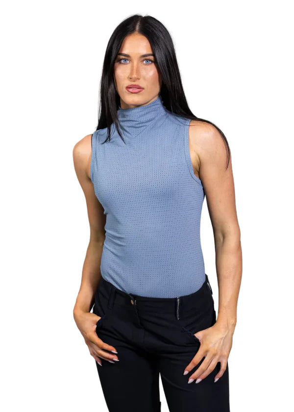 Equisite Blaire Perforated Sleeveless Shirt