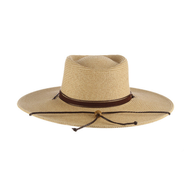 Back view of the Dorfman Milano Bruges Boater Hat