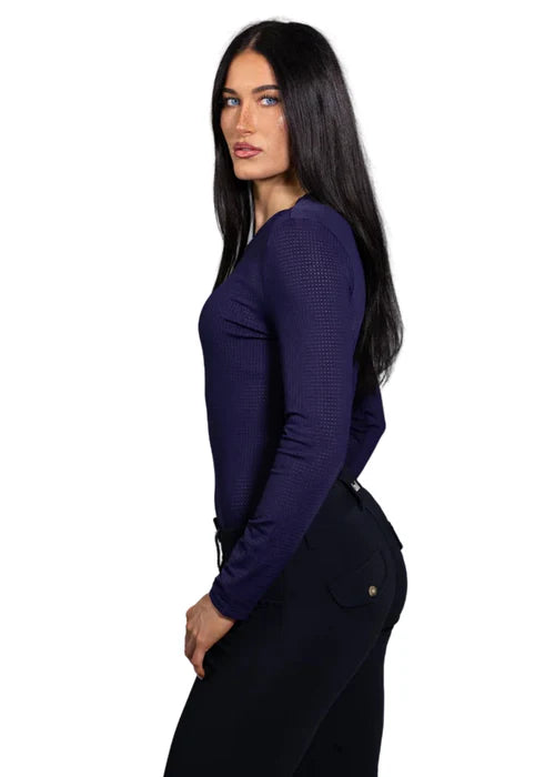 Equisite Cadence Perforated Long Sleeve Shirt
