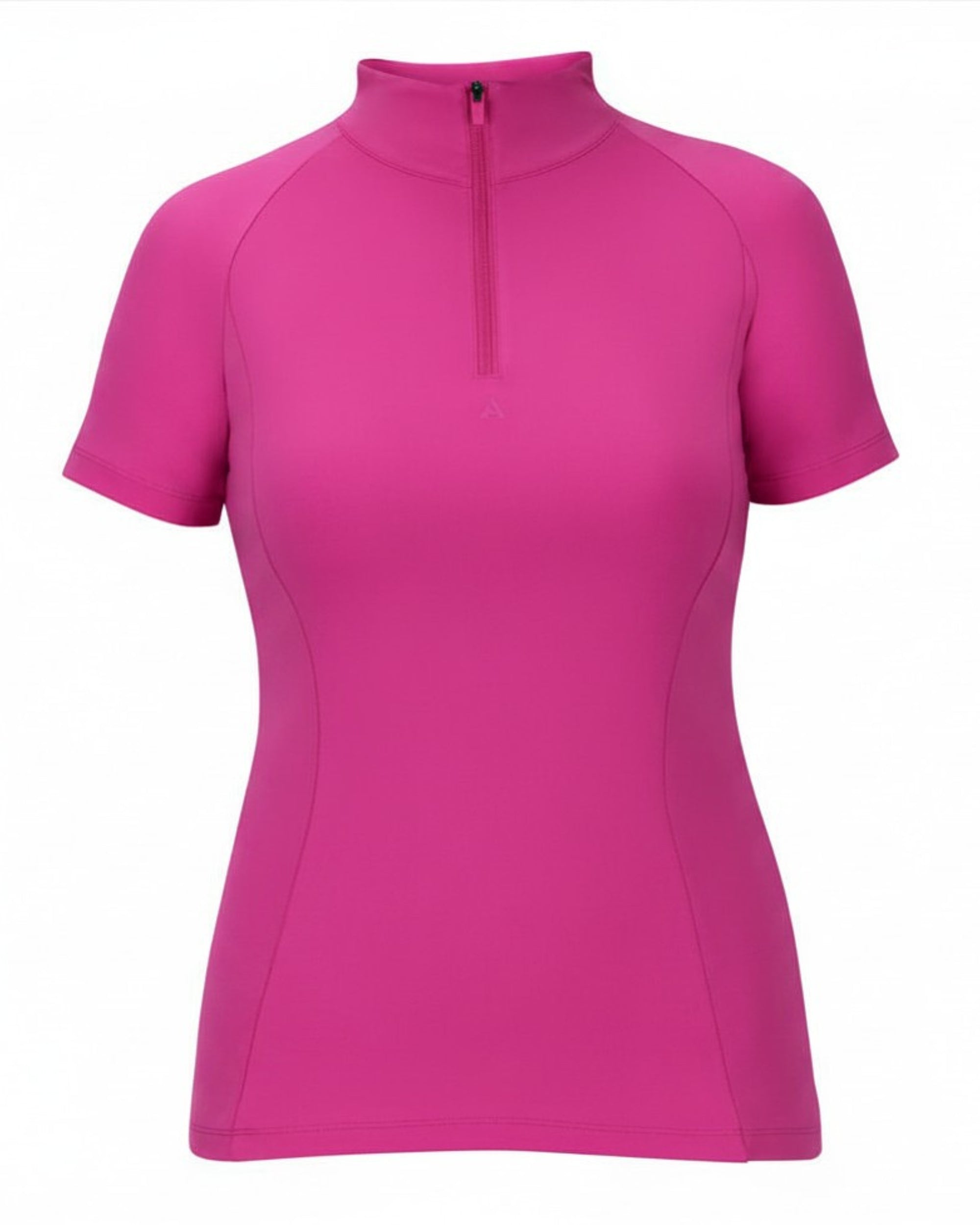Front view of the pink Aubrion React Short Sleeve Base Layer on a white background