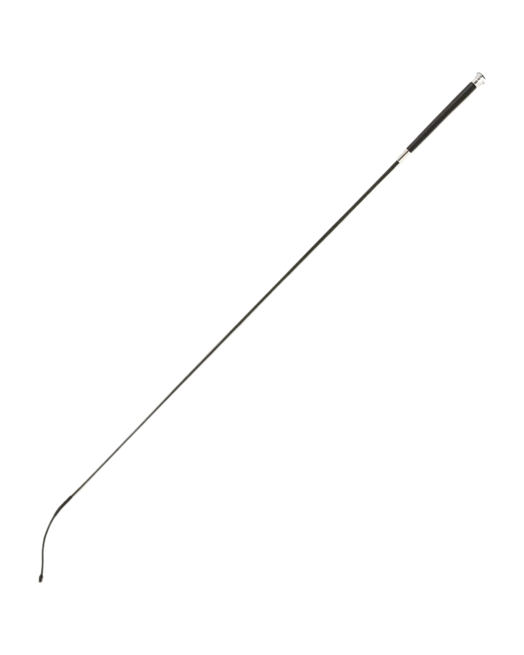 Full view of the EquiStar Carbon Fiber Dressage Whip on a white background