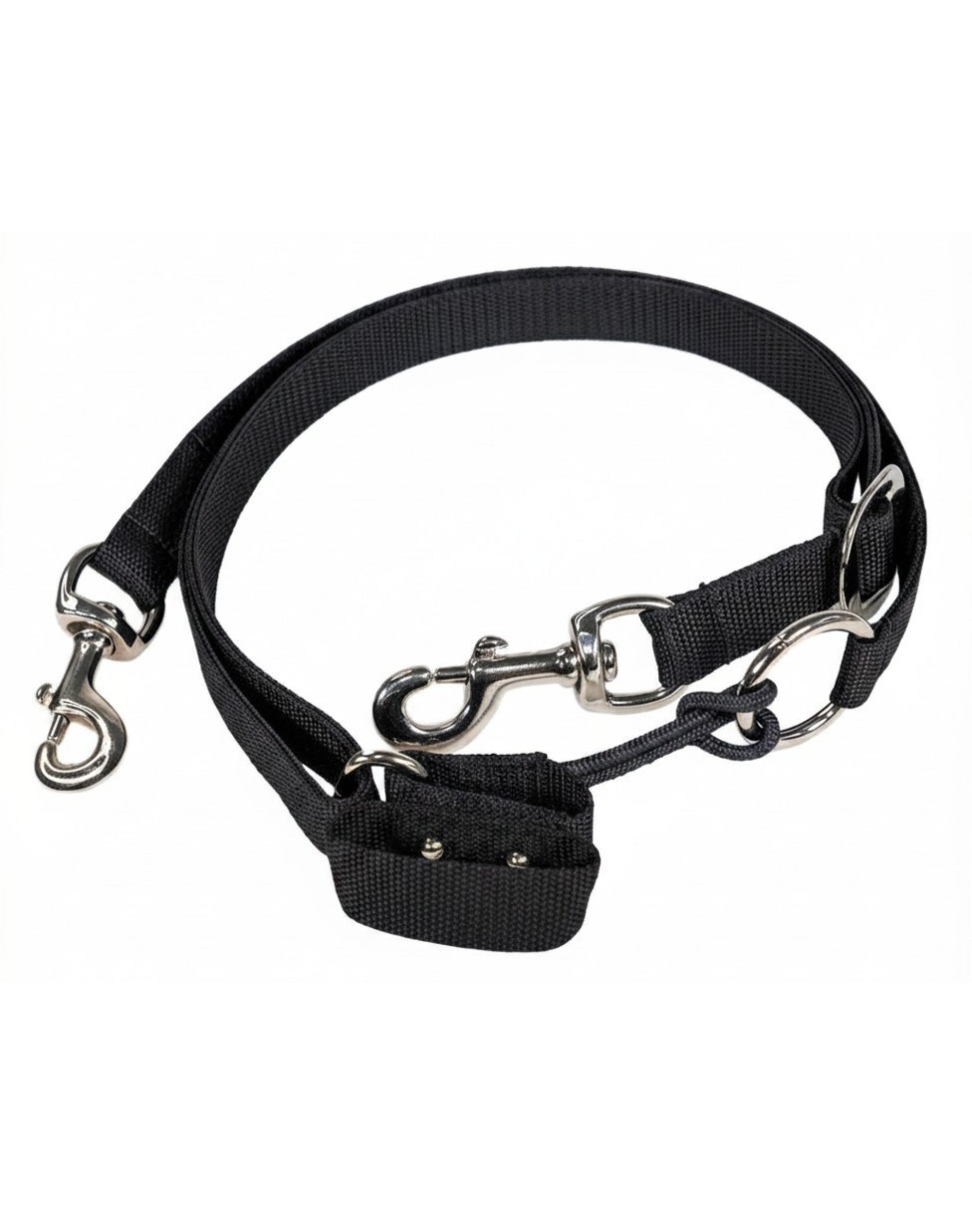 Full view of the black Nunn Finner Rapid Release Cross Tie on a white background