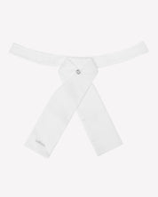 Front view of the white LeMieux Classic Stock Tie on a plain background