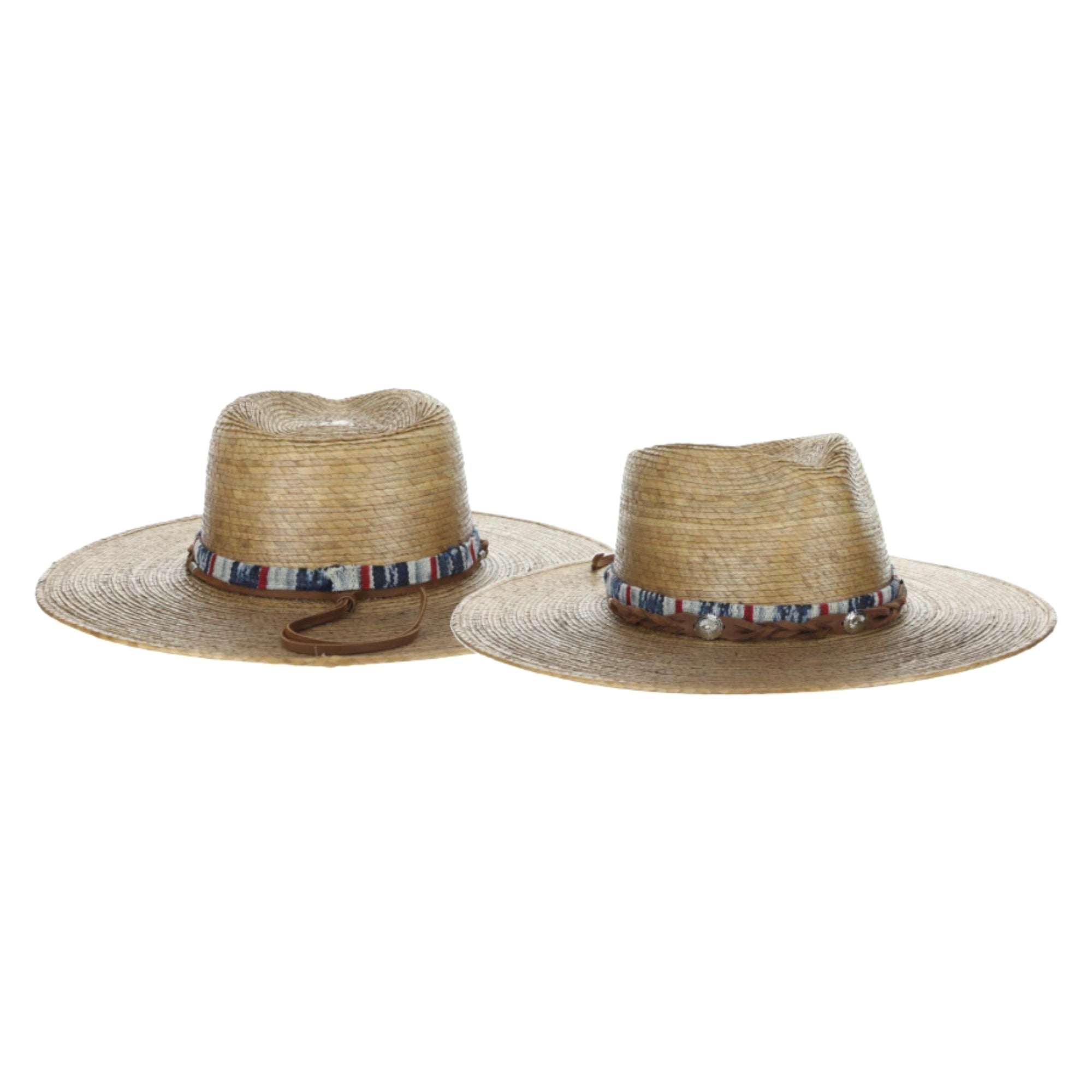 Overlapping front and back views of the Dorfman Milano Laela Hat on a white background