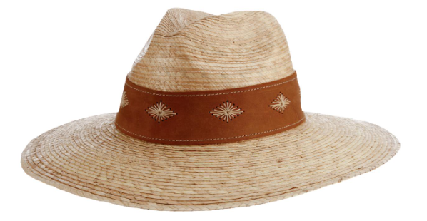 Angled front view of the Dorfman Milano Bianca Hat on a white background