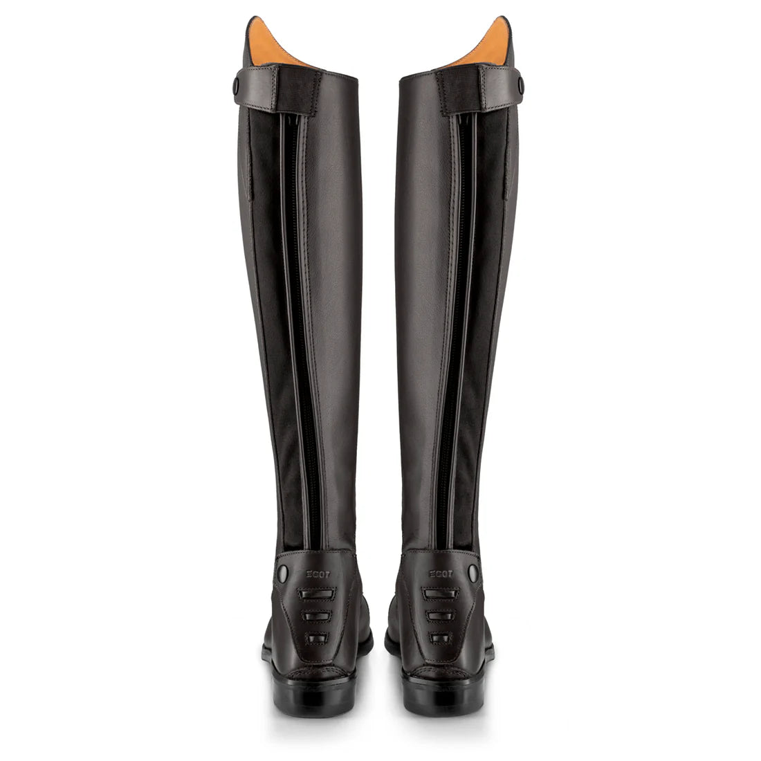 Back view of a black pair of Ego 7 Orion Field Boot on a white background