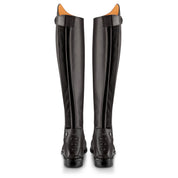 Back view of a black pair of Ego 7 Orion Field Boot on a white background