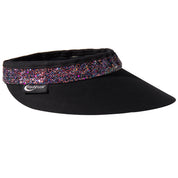 Side view of the confetti EquiVisor Glitz Sun Visor on a white background