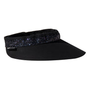 Side view of the Midnight Elegance EquiVisor Glitz Sun Visor on a white background