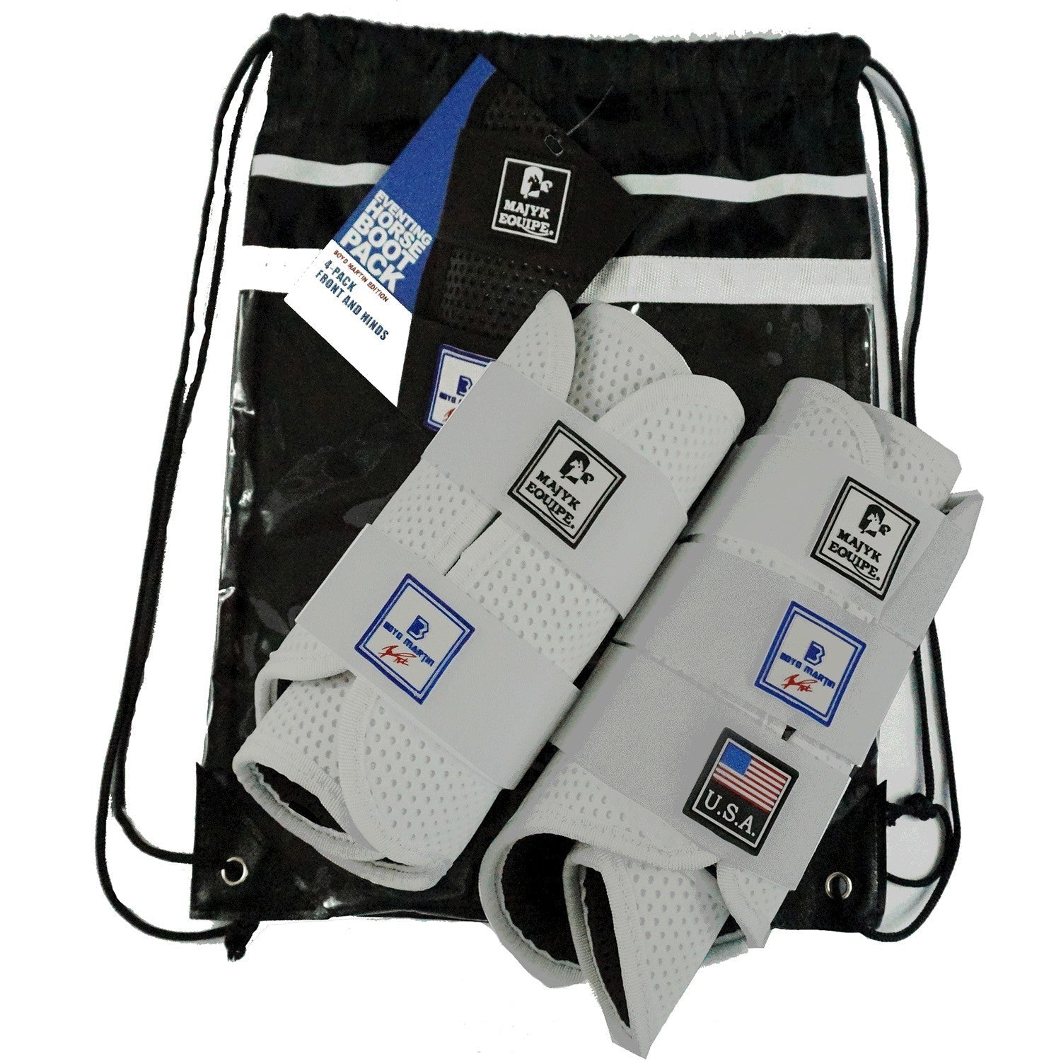 Full view of a package of white Boyd Martin Eventing 4 Pack on a white background
