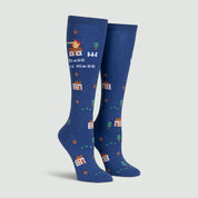 Side views of the Bless This Mess Sock It To Me Knee High Socks on a plain background