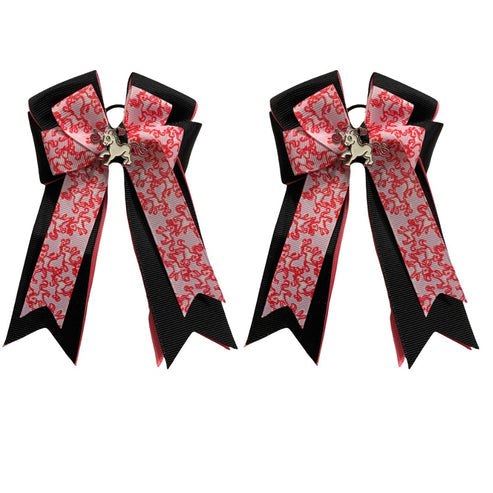 View of the Pink Belles Belle & Bow Kids Hair Bows on a white background